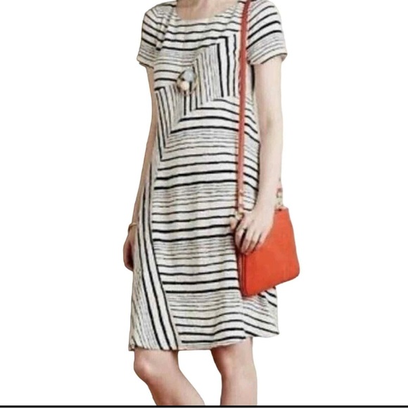 Maeve Anthropologie terry striped dress size XS - Picture 2 of 4